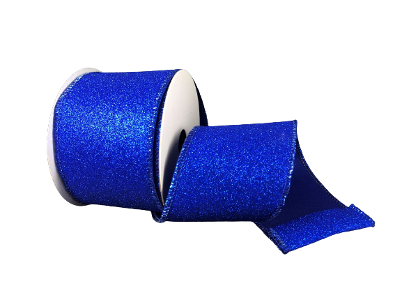 2.5" Royal Blue Glitter Ribbon