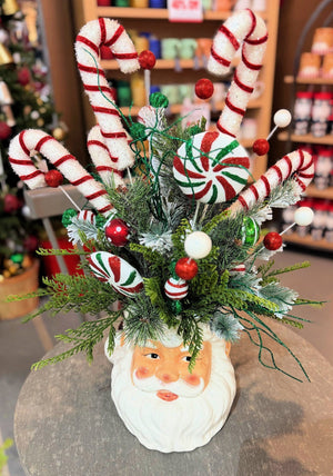 DIY Candy Cane Christmas Cheer Arrangement