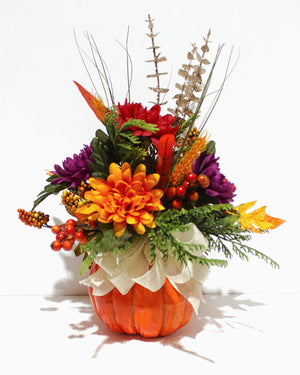 DIY Fall Pumpkin Arrangement