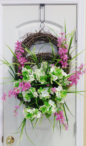 DIY Green Hydrangea Grapevine Wreath