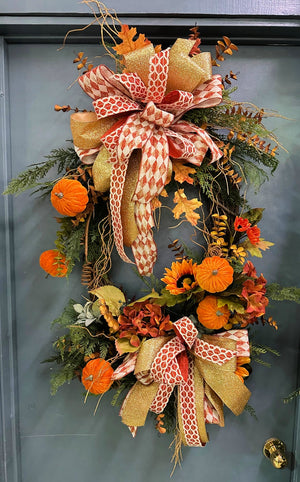 DIY Autumn Glow Grapevine Wreath
