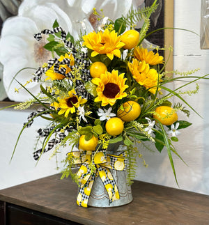 DIY Spring Lemons Arrangement