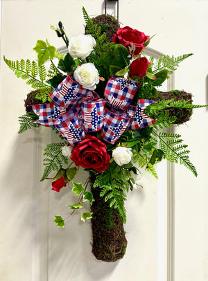 DIY Patriotic Memorial Cross
