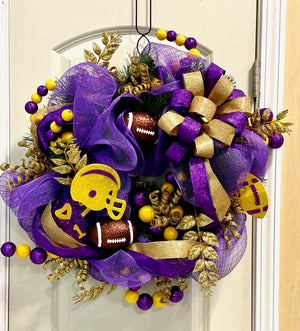DIY Football Mesh Wreath