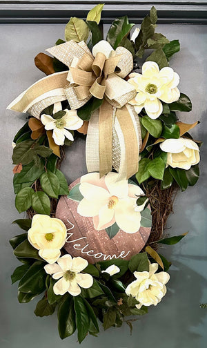DIY Everyday Magnolia Grapevine Wreath