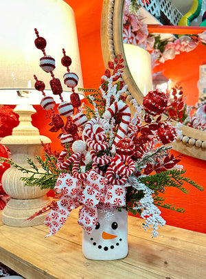 DIY Festive Frosty Christmas Arrangement