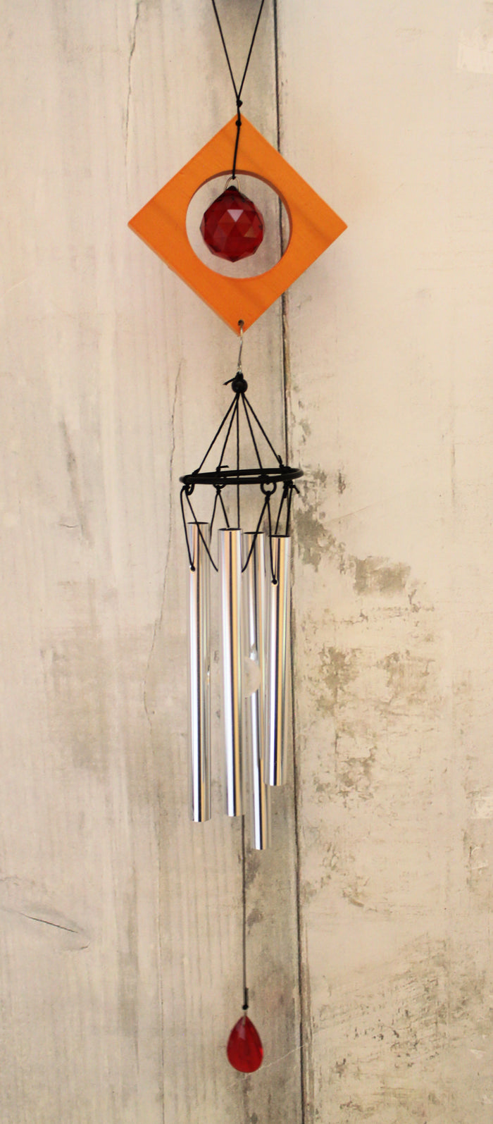 22" Red Crystal Wind Chime