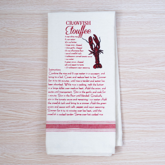 20" Crawfish Etoufee Recipe Towel