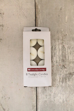 8pk Tealight Candles Unscented