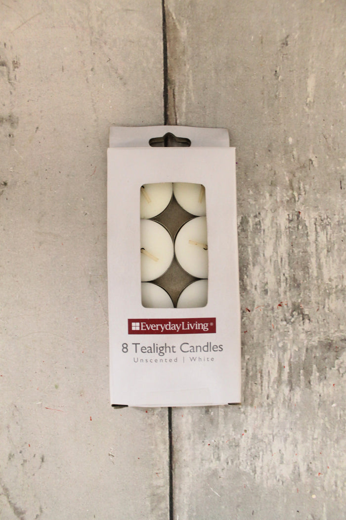 8pk Tealight Candles Unscented