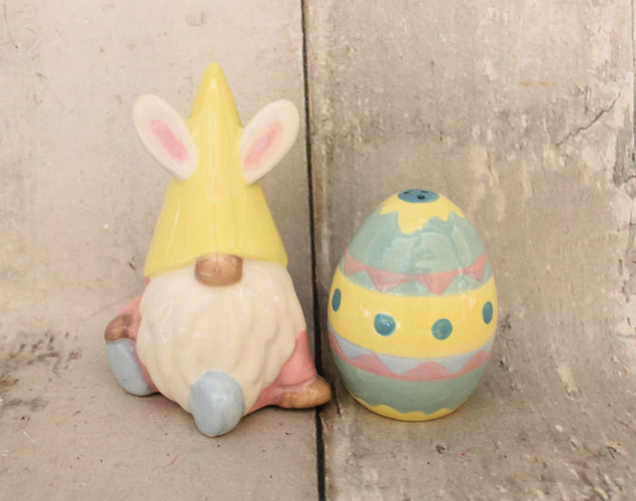 Easter Gnome & Egg Salt and Pepper Shakers