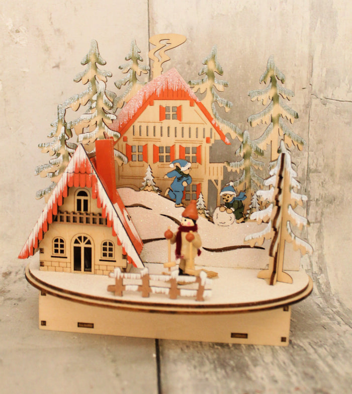 8" Bavarian Mountain Scene