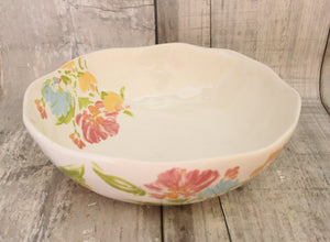 12" Serving Bowl Scalloped Rim