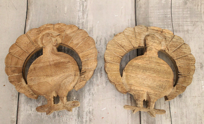 8" Wood Turkey Trivets