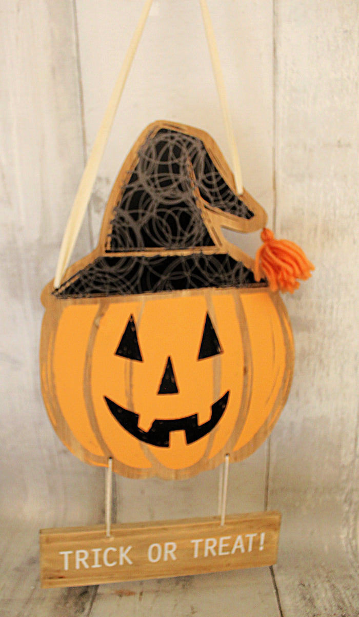 22" Jack-O-Lantern Door Hanger