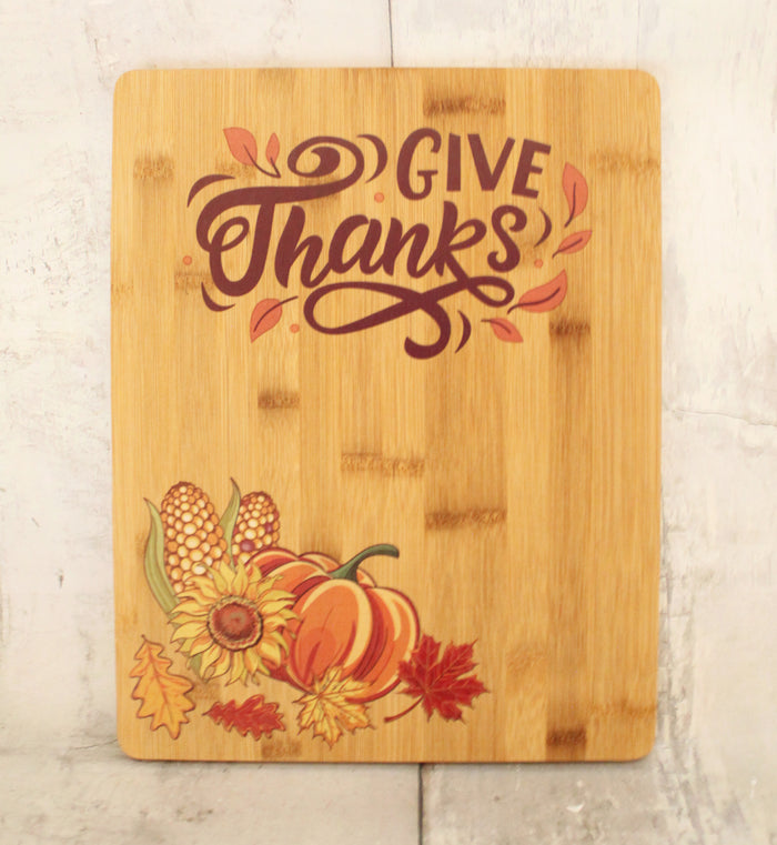 14" Give Thanks Cutting Board