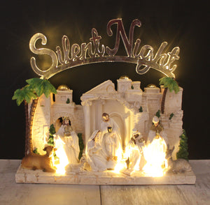 11" Silent Night Nativity Decor