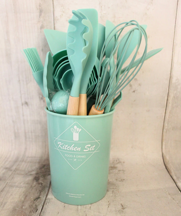 Green 34pc Utensil Set