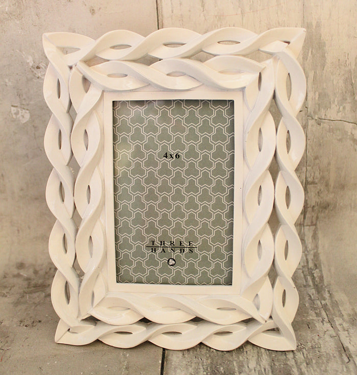 4X6 White Scroll Picture Frame