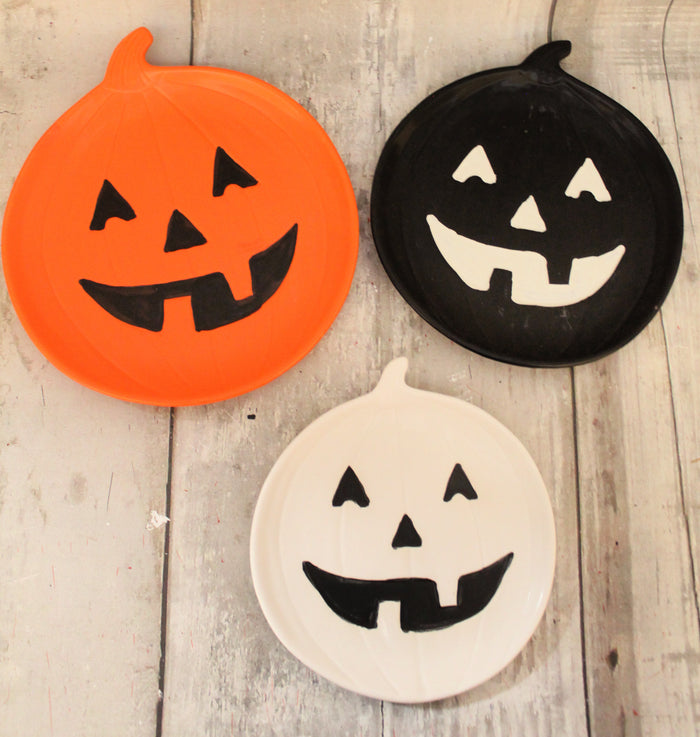 ハロウィン Jack-o'-lantern Abalone DA-11CW Halloween Jack-O-Lantern Plates – Ellis Home & Garden
