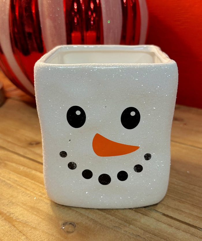 Festive Frosty Ceramic Container