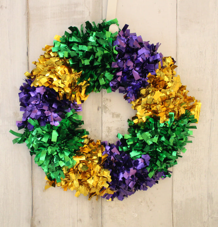 21" Mardi Gras Tinsel Wreath