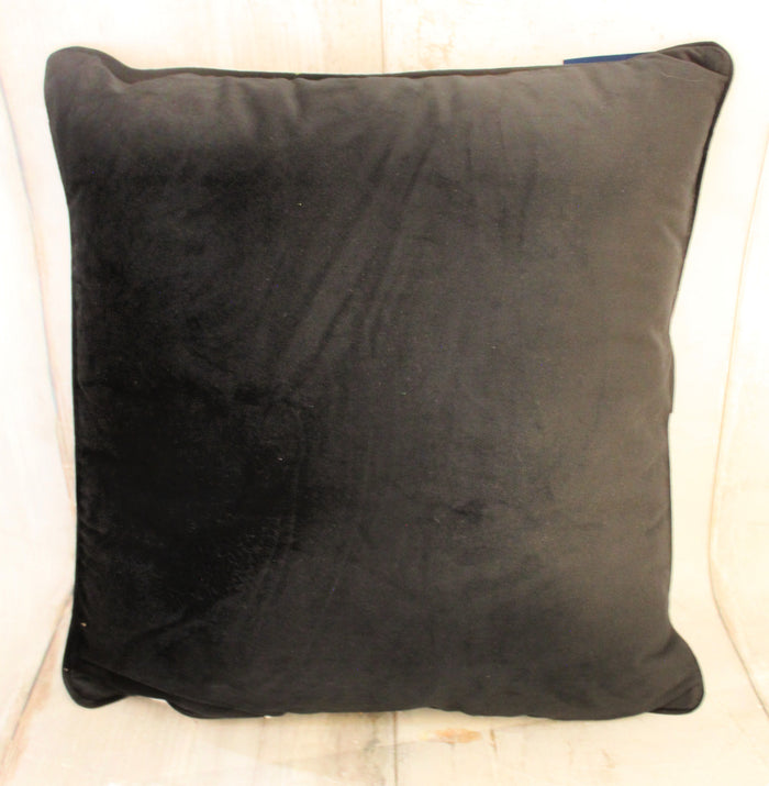 18" Black Velvet Throw Pillow