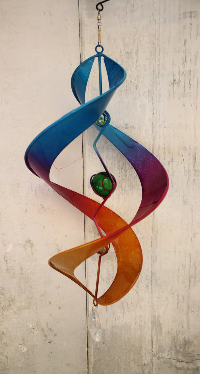 21" Rainbow Corkscrew Spinner