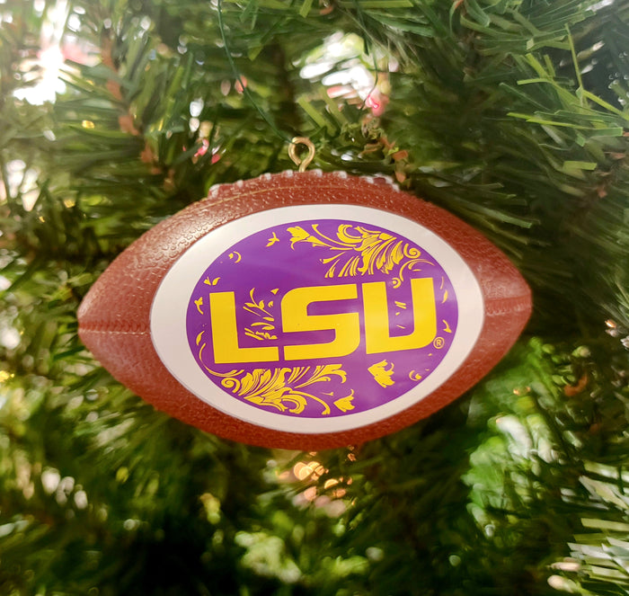 3.5" LSU Football Ornament