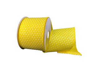 2.5" Yellow Linen with Raised Microdot Ribbon