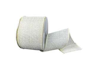 2.5" Ivory Tweed Ribbon
