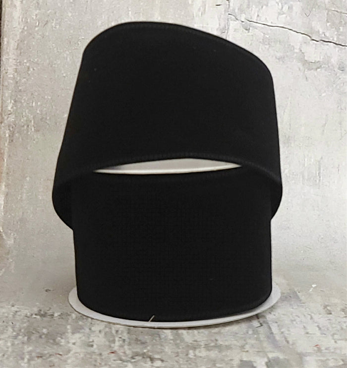 2.5" Black Velvet Laser Edge Ribbon