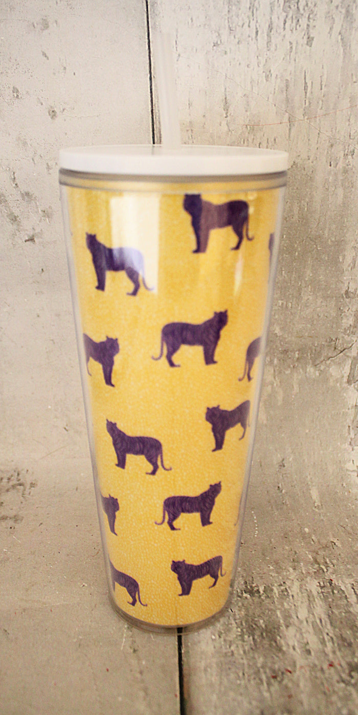 Mary Square LSU Straw Tumbler