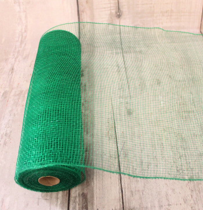 10" Emerald Green Basic Deco Mesh