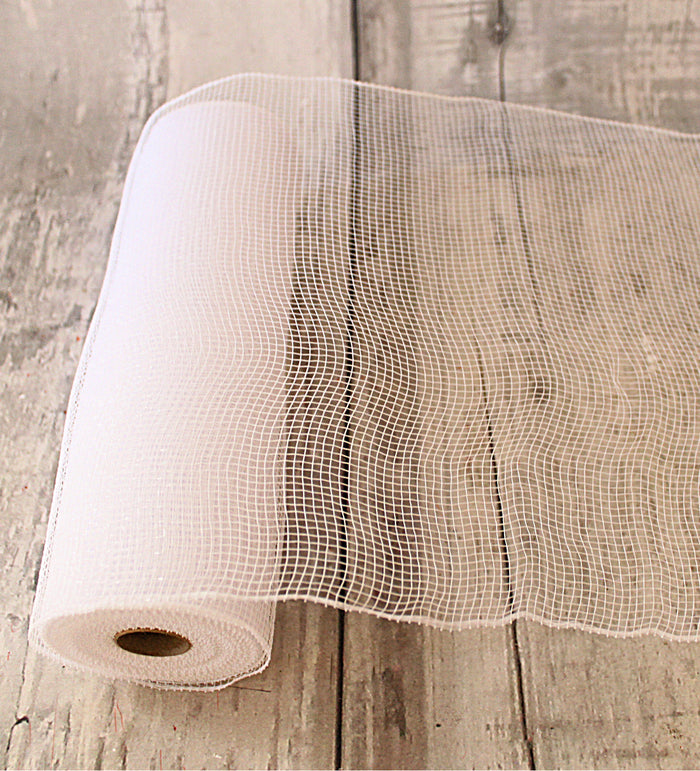 10" White Basic Deco Mesh