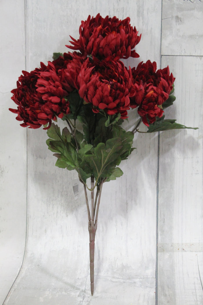 18" Fall Mum Bush - 3 colors