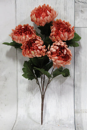 18" Fall Mum Bush - 3 colors