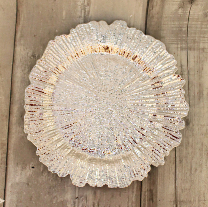 13" Silver Sunburst Charger Plate