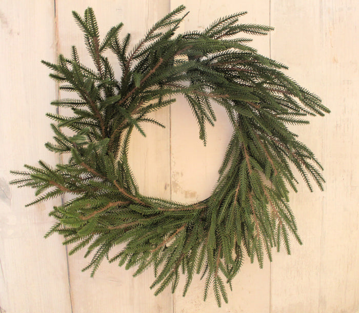 24" Soft-touch Norfolk Wreath