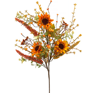 28" Sunflower Berry Spray