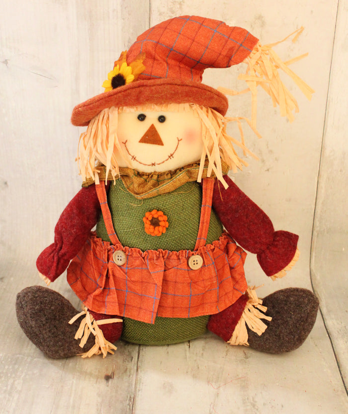 16" Sitting Scarecrow