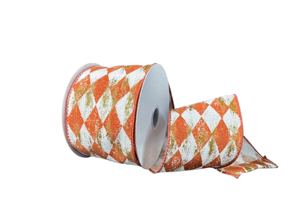 2.5" Fall Harlequin Ribbon