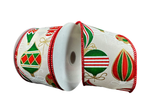 2.5" Traditional Christmas Ornaments Ribbon