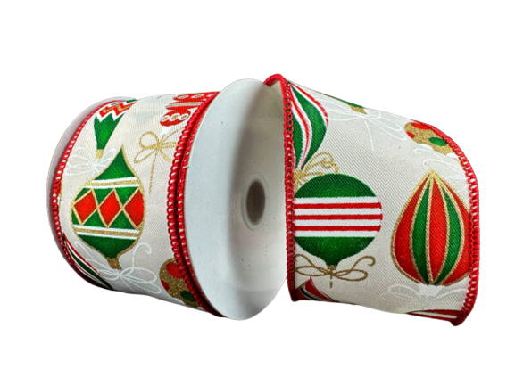 2.5" Traditional Christmas Ornaments Ribbon