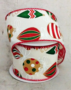 2.5" Traditional Christmas Ornaments Ribbon