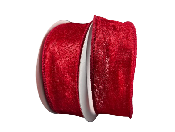 1.5" Red Lush Velvet Ribbon
