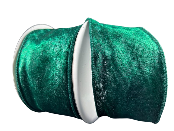 2.5" Hunter Green Lush Velvet Ribbon