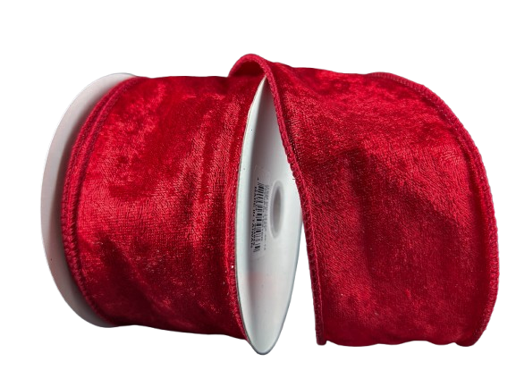 2.5" Lush Red Velvet Ribbon