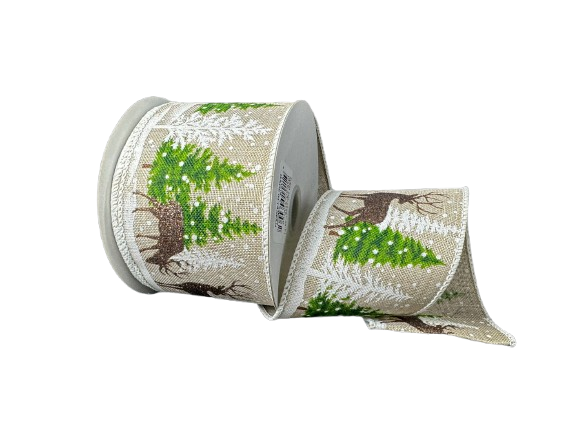 2.5" Winter Scene Christmas Ribbon