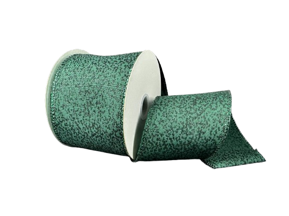 2.5" Hunter Green Confetti Glitter Ribbon